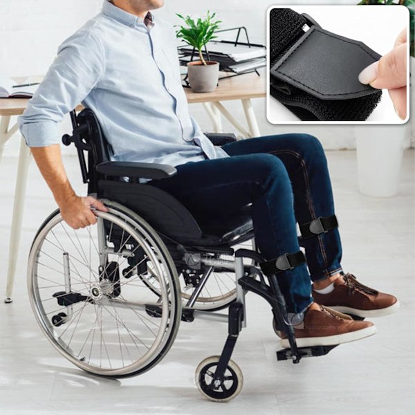 Kørestolsbenrem, medicinske fastholdelsesmidler til ældre, fodstøttebeskyttelsesremme til ældre demens lammelse Parkinsons ben spasmer for at forhindre Sl
