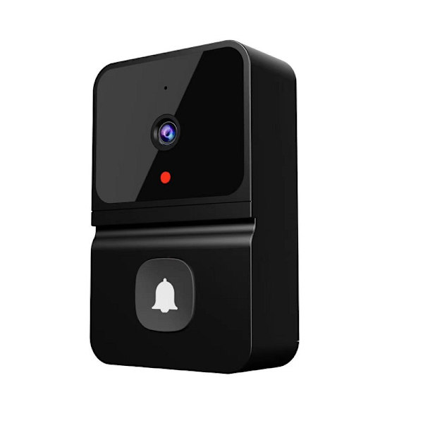 (Sort) Trådløs Dørklokke - HD Videodørklokke - Wifi Videodørklokke