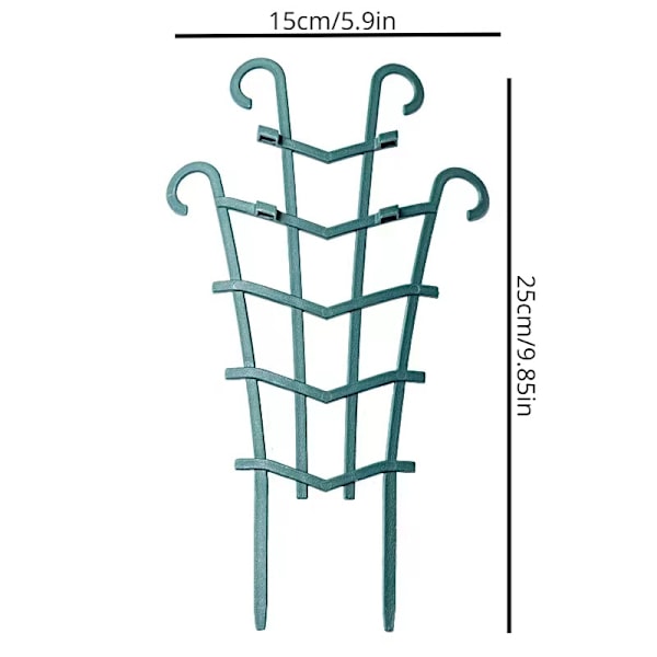 Sett med 10 plantestøtter for hage, espalier, espalier for potteplanter, plantebur, superimponert, espalier (uten tilbehør)