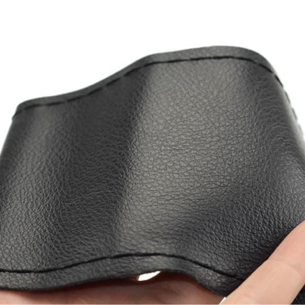3 stk. universal bil læder 38cm (sort med rød tråd), syet