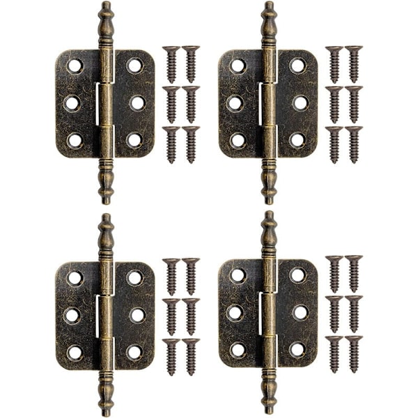 4 stk. Bronse Skap Folding Hengsler Jernboks Skuffehengsler 70x