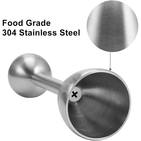 Egg Cracker Topper Sett med 5 - Inkluderer 2 Eggkopper, 2 Skjeer og 1 Kutter - Rustfritt Stål Enkel Eggåpner