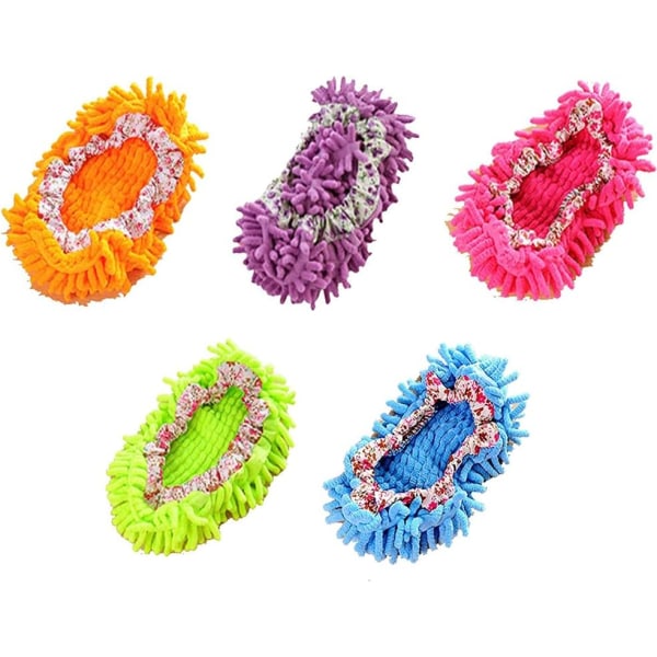 5 Par Moptofflor, Mikrofibertofflor, Mopskor, Golvrengöring