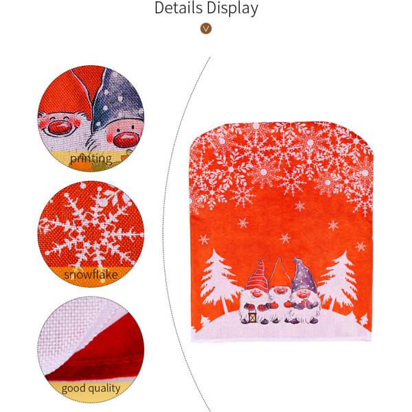 Sett med 2 Snowflake stoltrekk, 48 ​​x 57 cm, Creative Decoratio