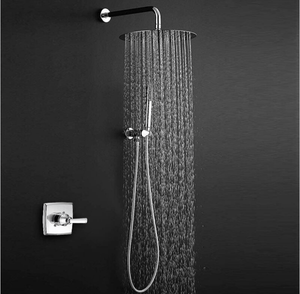 Inch Termostatisk Dusjsystem, Justerbar Regndusjhode,