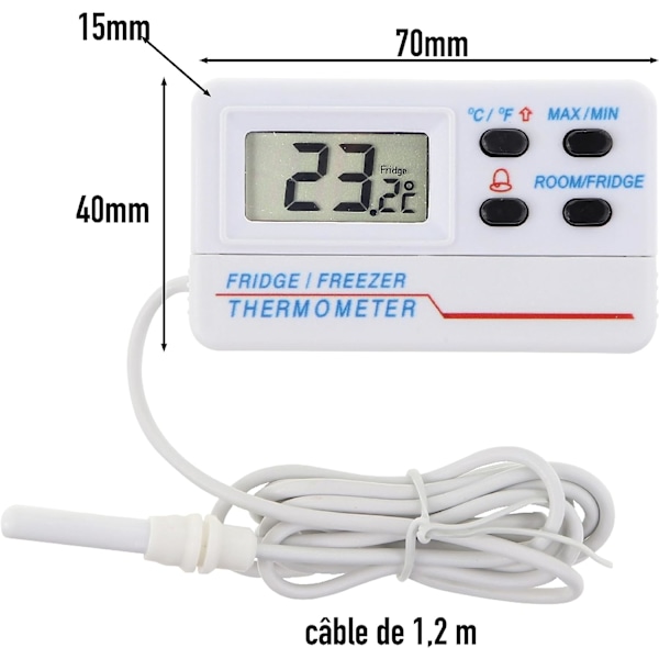 Digital kyl- eller frys termometer - Max min funktion