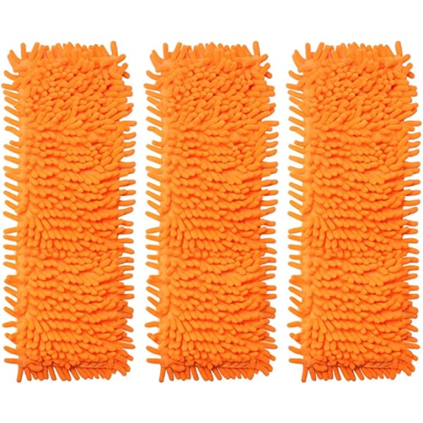 Tre stycken platt linne (orange) infällbart mikrofibergolv