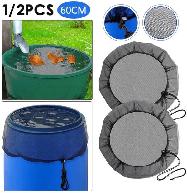 3 stk. Mesh Dæknet Regn 60cm Justerbar Regn Tønde Net Regn B
