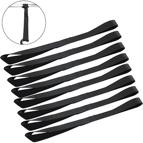8PK Myke Løkke Festestropper 1-1/16 x 18 tommer - 3600LB Bruddstyrke, Løkker for Sikring av Tilhengerfeste for Sykler, ATV, UTV, Motorsykler, Scootere,
