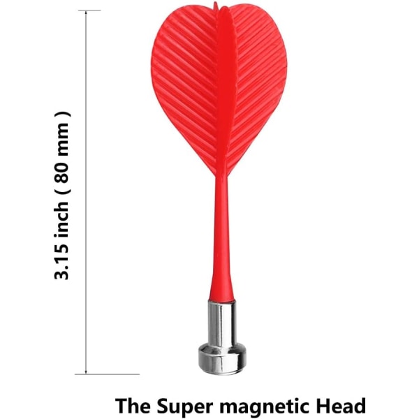 12 stk Magnetiske Sikre Dartpiler for Barn og Voksne Dartspill