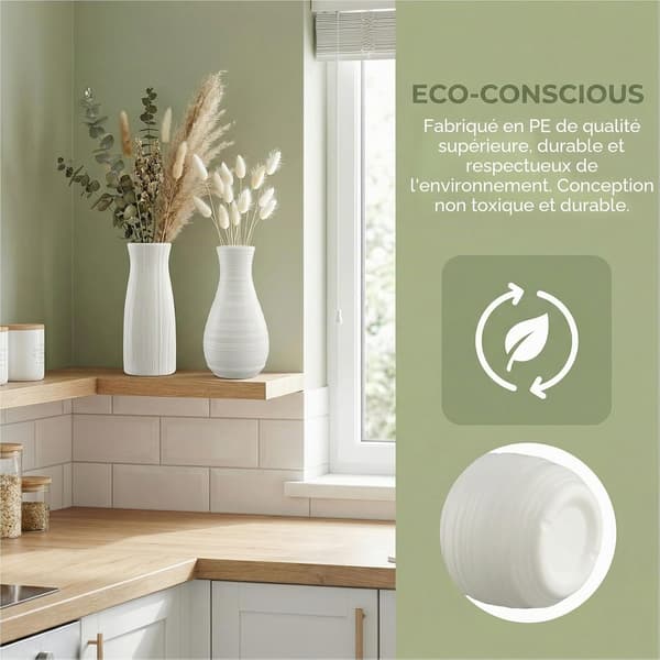 Geometriskt formad vas, liten modern plastvas, perfekt för hem, kontor, vardagsrumsbord och bröllopsdekoration