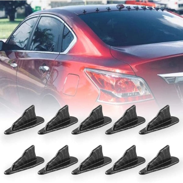 10 stk/sett Hai Fin Diffuser Kit Kompatibel Tak Spoiler Luft Vortex