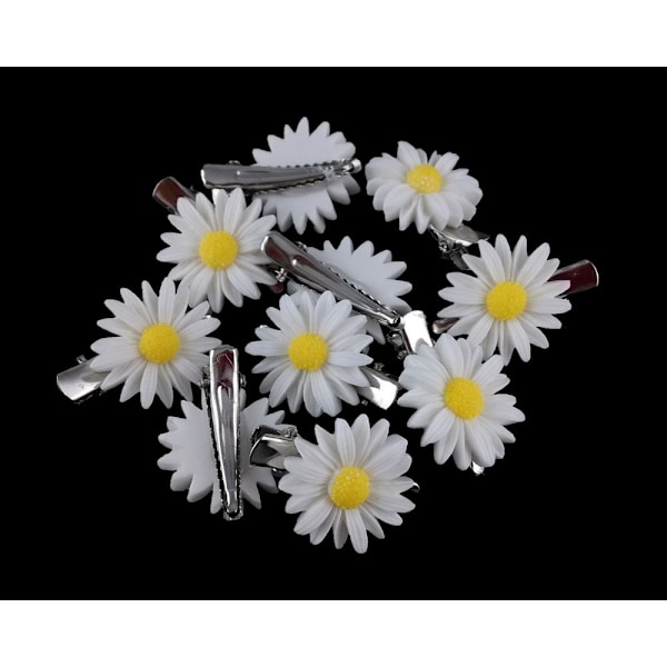 10 kpl Pieni Daisy Kukka Barrette Bobby Pin Alligator Clip Hiukset