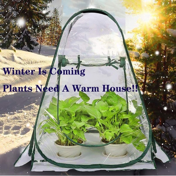 Mini Portable Pop-up Plant Drivhus, Solar Plant Grow Telt, Flo