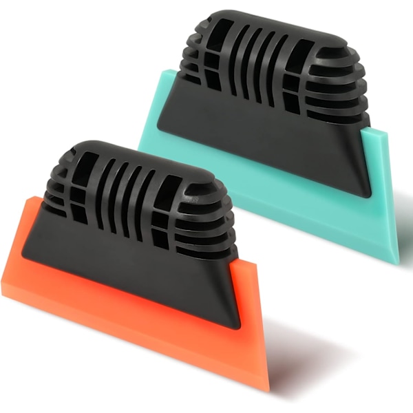 2 stk. Vinduefarveværktøj 5 tommer Gummi Vindue Squeegee Skridsikker Praktisk Farve Squeegee til Vinduefarvning, Vinyl Wrap Applikator Husholdning Brusebad, Spejl, Glas