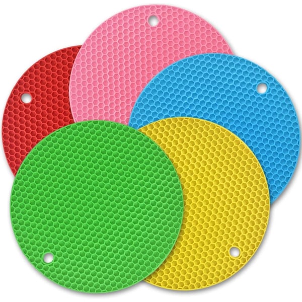 Sæt med 5 farverige silikonetaner med skridsikkert skridsikkert silikone