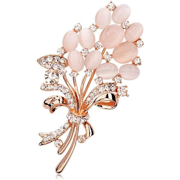 Diamantblomma Broscher för Kvinnor Vintage Strass Blomma Broscher Pin Mode Plaggsmycken Födelsedagspresent Brosch