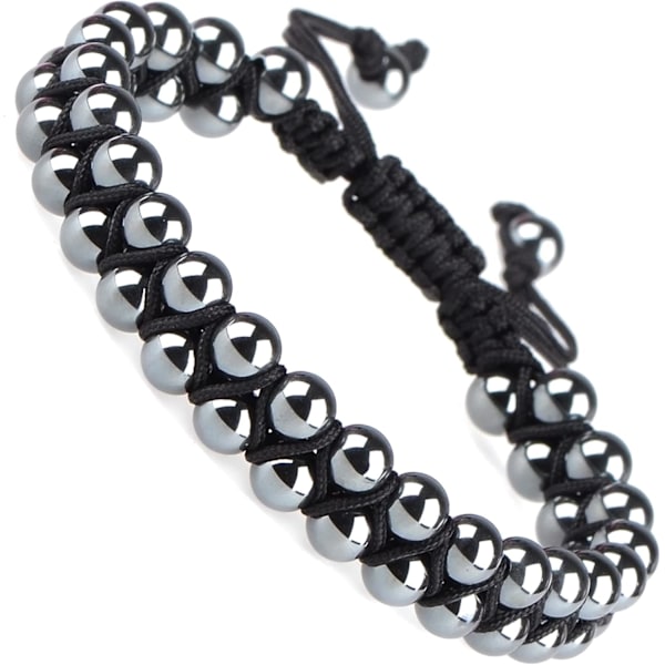 MASSIVE BEADS Luonnolliset Chakra-parantavat voimakiteet Makrame-ranneke Jooga Kaksinkertainen kivihelmiä Gemstone Meditaatio R