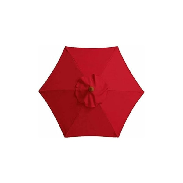 (Rød) Haveparasol med 6 kraftige ribben, strandparasol, have