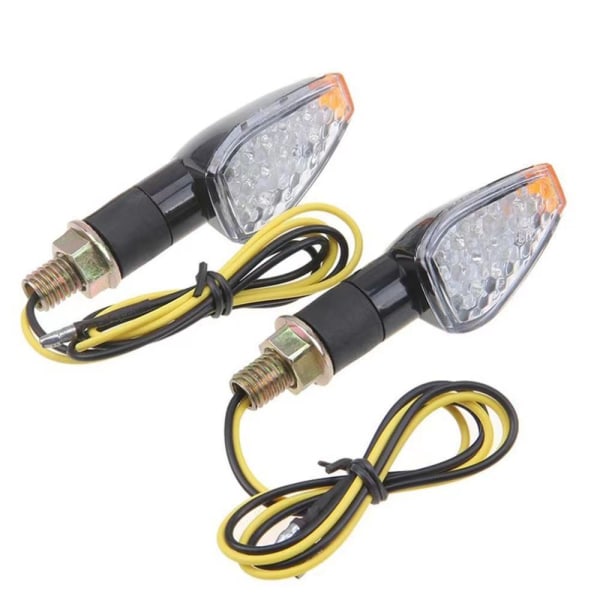 4 stk Motorsykkelblinklys 14 LED Blinklys 12V Vanntette