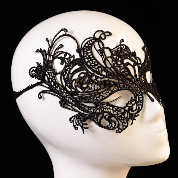 Spetsad Venetiansk Varghuvudmask Maskeradklädsel för Fest Halloween Maskerad