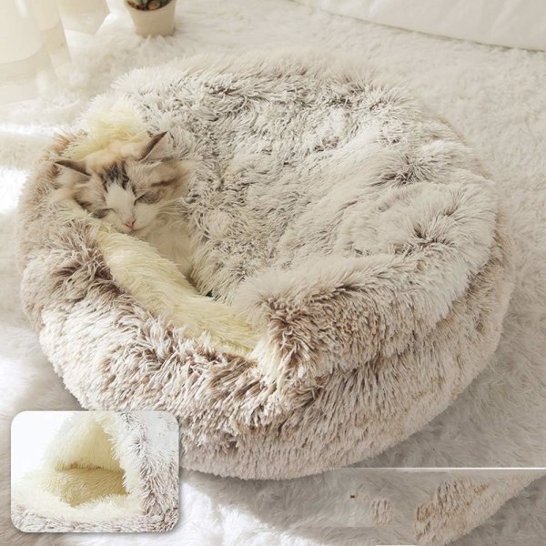 Extra Soft Anti Stress Basket Cat Bed Cave Lugnande Kennel Dog Ba