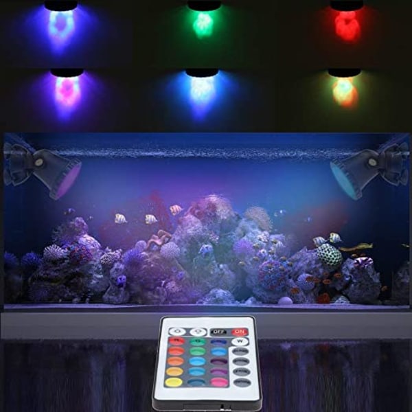 Vandtæt undervandsspot flerfarvet RGB akvarielys (