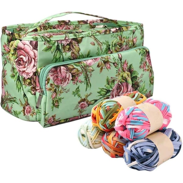 Peony Textile Garn Organizer, Ull Strikke Organizer med Delica