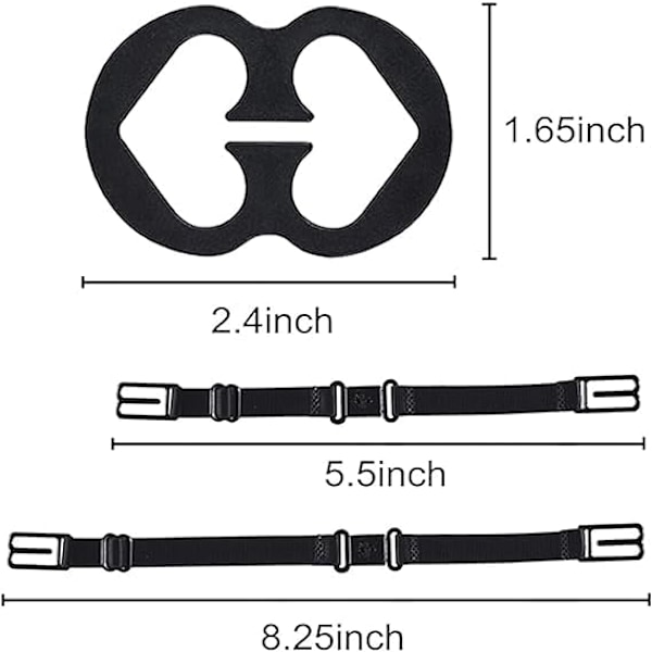 BH-stropper, 12 BH-stropper og BH-stropper Holder Kvinders Sort, Hvid, Beige til Fuldt Kop Størrelse (Sort & Hvid & Nud)