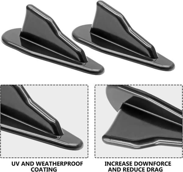 10 stk. Diffuser Shark Fin Kit, Spoiler Takvinge Luftvirvelgenerator Universal Bil Lastebil SUV Takdekorasjon Spoiler Vinge Karbonfiberbiltilbehør