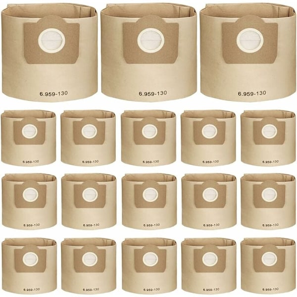 12-pack dammsugarpåsar för Karcher WD3 MV3 WD3P, Ersättning