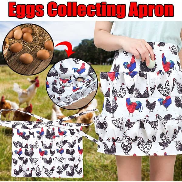 (Voksen - Unisex) Eggsamlerforkle for høner, ender, gjess,