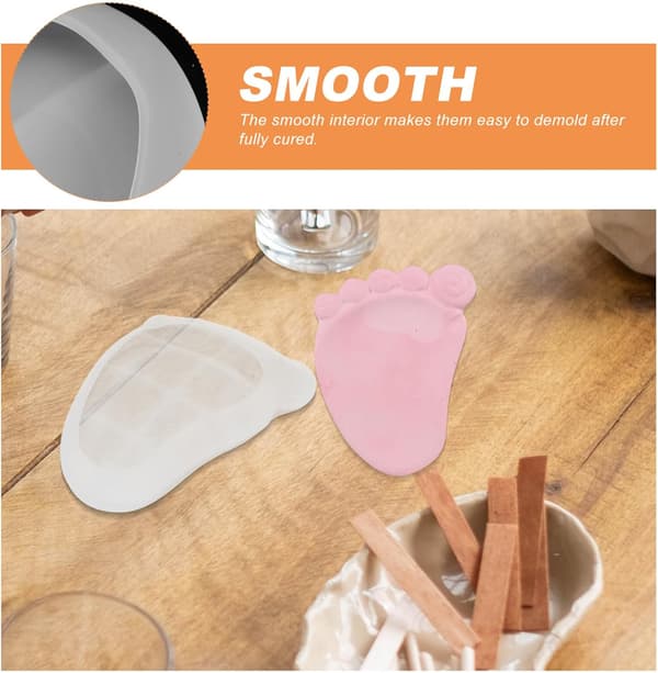 Epoksyharpiks Silikon Askebegerform - Hvit, Rektangulær, Silikonmateriale, Formkonstruksjon
