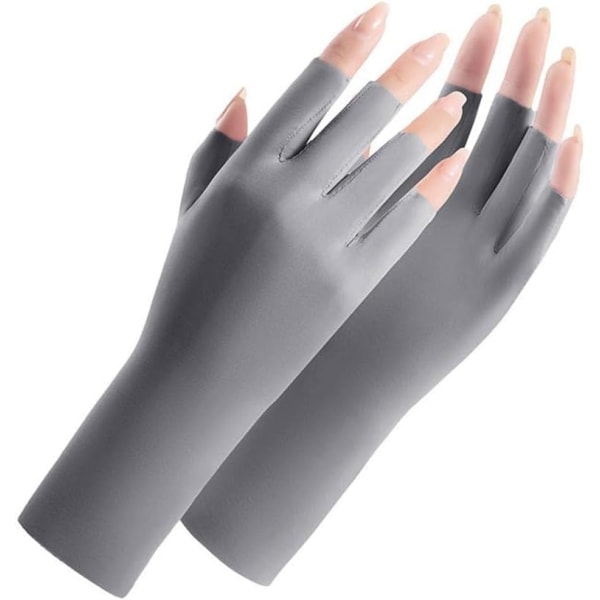 Gants de protection UV d'été - Demi-doigts - Protection solaire -