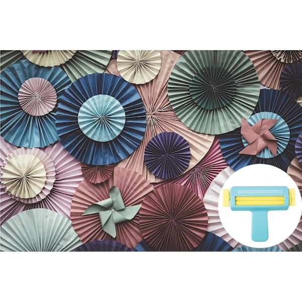 Papperskrämare Cyan Papper Quilling Hantverksverktyg Plast Vågform Skapande Verktyg Origami Hantverk DIY Quilling Tillbehör Handgjorda Konst Pappershantverk för Högtider