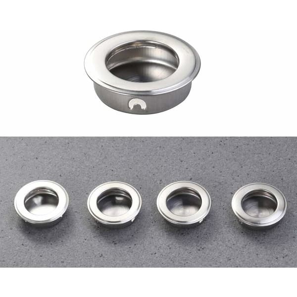 4 stk. 35 mm flade rustfrie stål indbyggede fingergreb indsatser