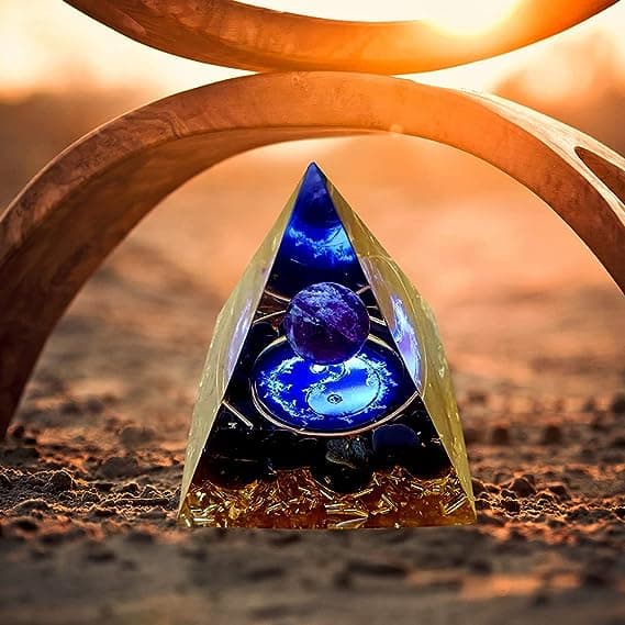 6cm Krystallpyramide Krystall Chakra Meditasjon Ametyst Reiki Pyra