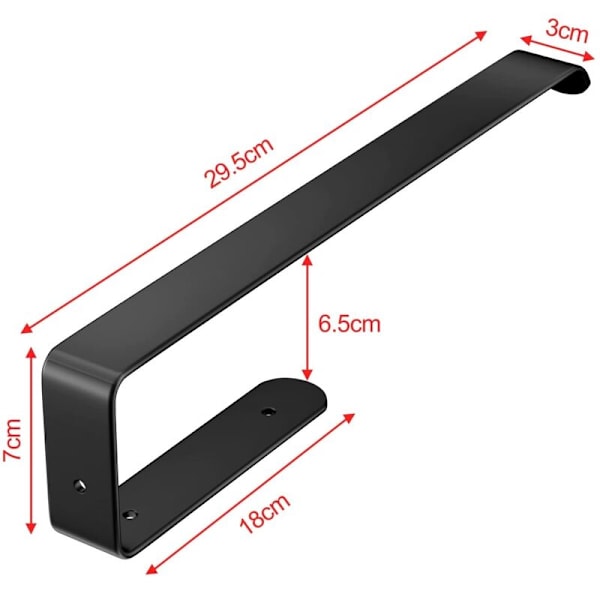 Vægmonteret Papirhåndklædeholder 29,5 cm Sort Aluminium Dørpapir