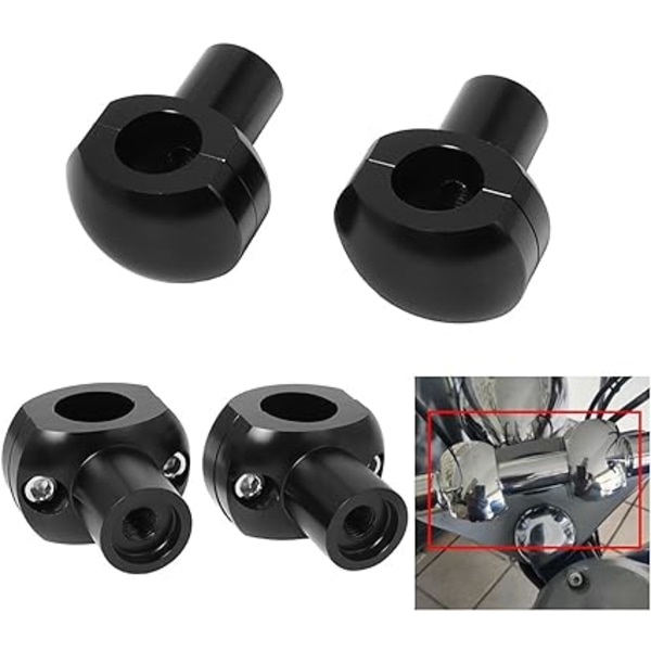 1 Par (Färg: Svart) Styrklämma för Pin-Riser Kit