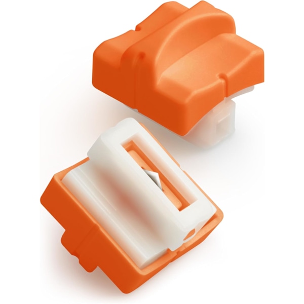 2 st Påfyllningsblad för A4 A5 Pappersskärare, Fjäderbelastad Säkerhetsdesign Ersättningsblad för Papperstrimmers (Orange)