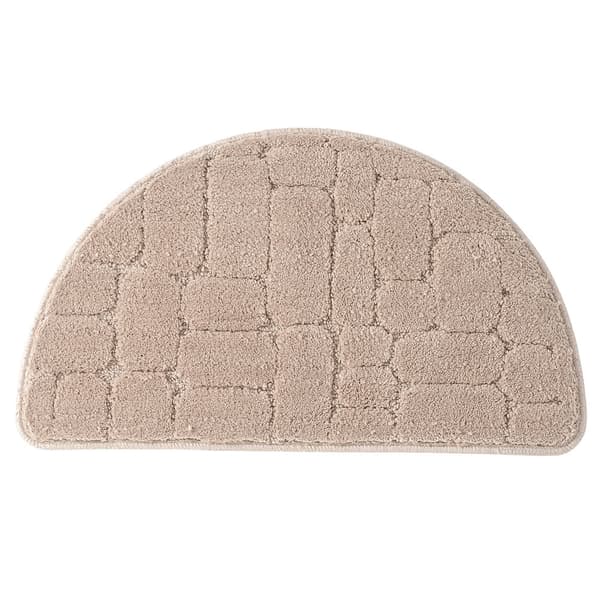 Halvmåneformad Absorberande Mikrofiber Golvmatta (Ljus Kamel) - E