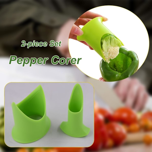 2 st/set Pepparkärnare Chilipeppar Frön Tomater Frukt Grönsaker Kärnseparator