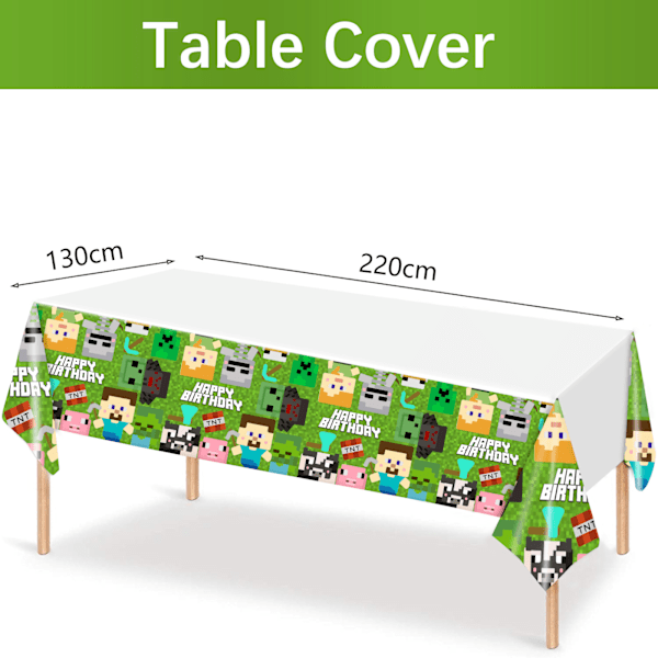 3 st Engångs PE-Duk Plastduk Pixel World Tabl