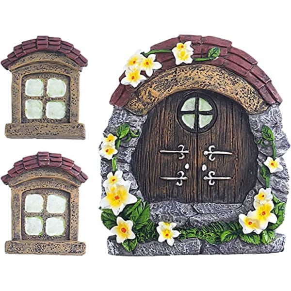 Fairy Garden Gate Miniature Gate til træer Hjemmetilbehør træ