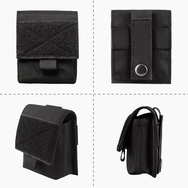 2 st Taktiska Väskor (Khaki) Små Midjepåsar Militär Molle-Pouch
