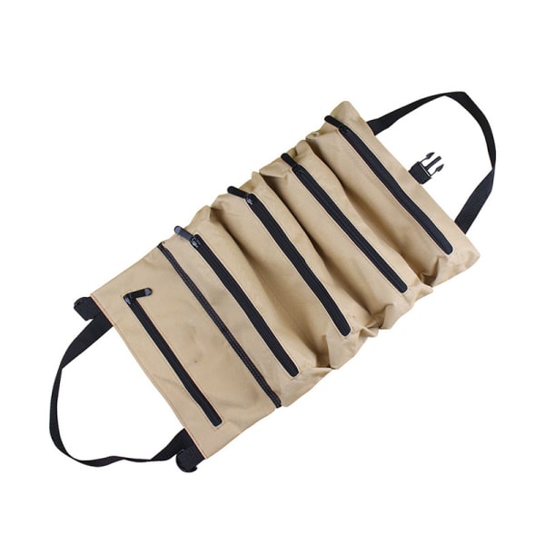 (Khaki) Sac à Roulettes pour Outils, Sac à Outils en Toile pour Cl