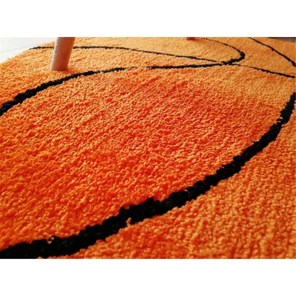 Basketball teppe for sportsfans - Rundt sports teppe med sklisikker overflate