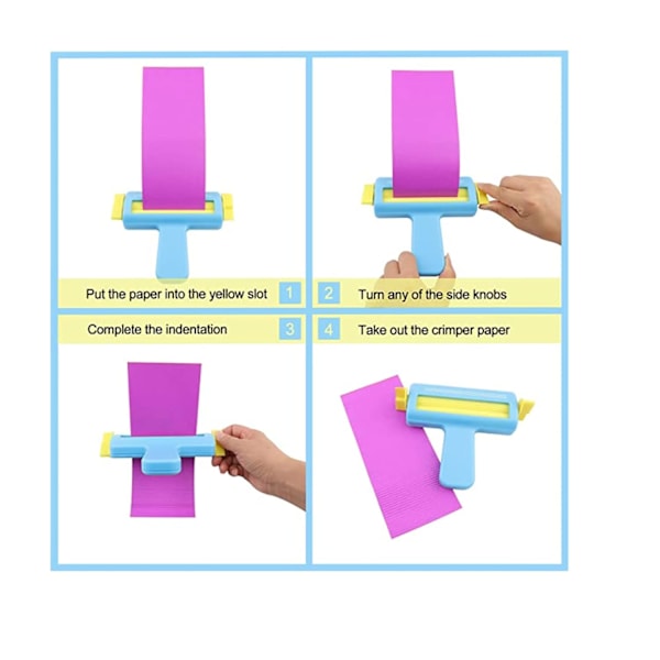 Papperskrämare Cyan Papper Quilling Hantverksverktyg Plast Vågform Skapande Verktyg Origami Hantverk DIY Quilling Tillbehör Handgjorda Konst Pappershantverk för Högtider