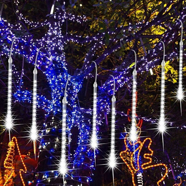 (Valkoinen) LED-Meteorisuihkulämpötilan kestävä valaistus, ulkokäyttöön