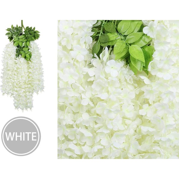 Ocean 24 Stykker Kunstige Blomster Falsk Glycin Vine Glycin Ar